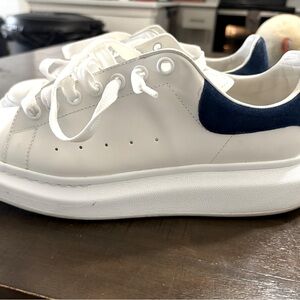 White and Blue Men's Sneakers